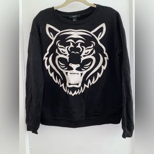 Tiger print Black Sweatshirt